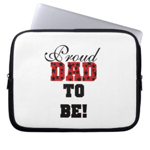 Red and Black Proud Pappa till gåvor Laptop Sleeve