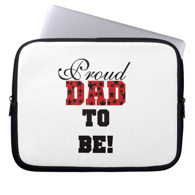 Red and Black Proud Pappa till gåvor Laptop Sleeve (Framsidan)
