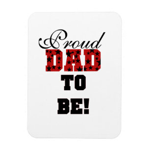 Red and Black Proud Pappa till gåvor Magnet