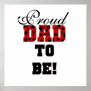 Red and Black Proud Pappa till gåvor Poster