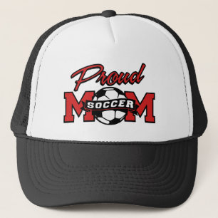Red and Black Proud Soccer Mamma Keps