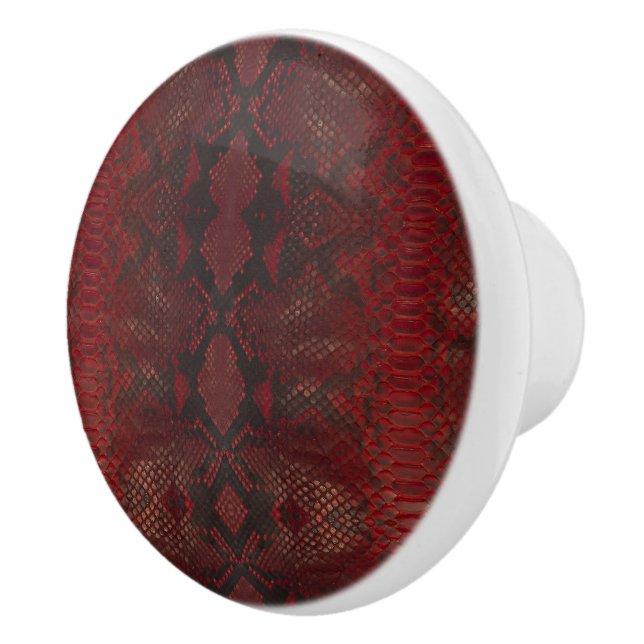 Red and Black Python Print Knopp (Höger)