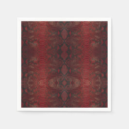 Red and Black Python Print Pappersservett