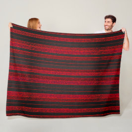 Red and Black Rand Fleece Blanket