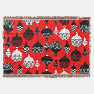 Red and Black Retro-juldekorationen Boll Filt
