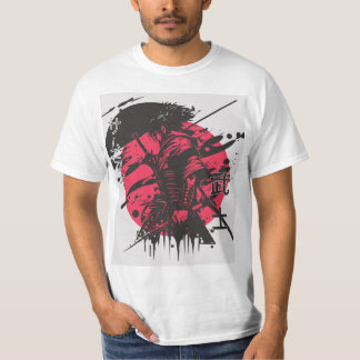 Red and Black Samurai T Shirt