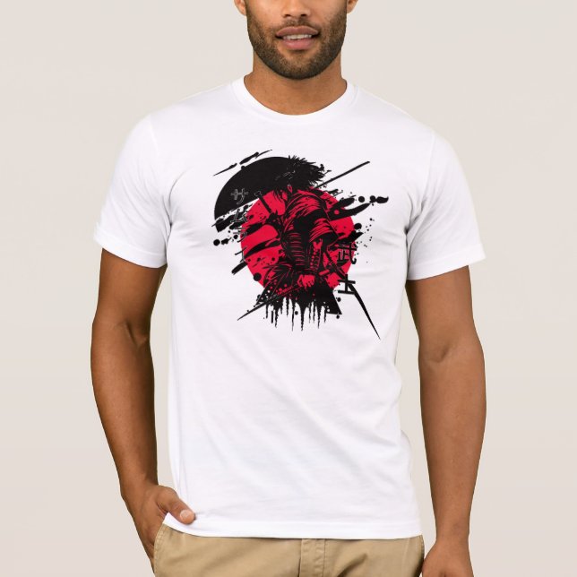 red and black samurai t shirt (Framsida)