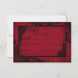 Red and Black Snöre Gothic OSA kort