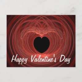 Red and Black Spiraled Heart Helg Vykort