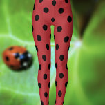 Red and Black Spot Polka Dot Ladybug Leggings<br><div class="desc">Ett par röda ben med feta svarta fläckar inspirerade av insekten ladybug - låt dem flyga hem med dig.</div>