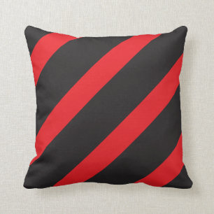 Red and Black Stripe Kudde