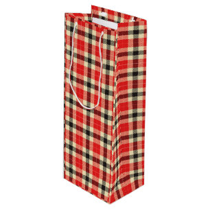 Red and Black Tartan Play Vin Gift Bag
