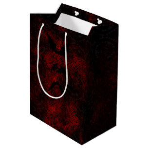 Red and Black Tie Dye Fladdermus Goth Gift Bag