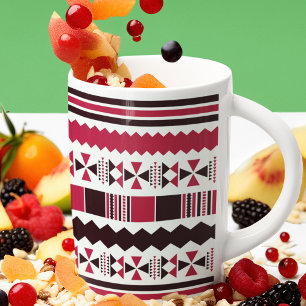 Red and Black Tribal Mönster Kaffemugg