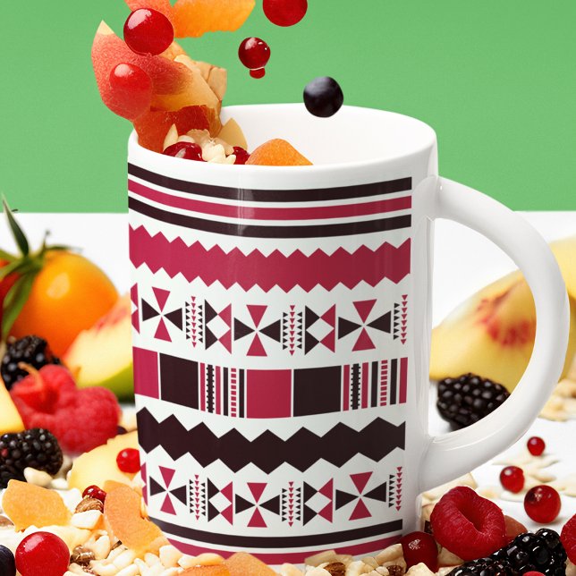 Red and Black Tribal Mönster Kaffemugg (Mugs)