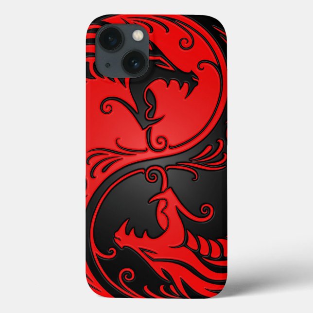 Red and Black Yin Yang Dragons (Baksida)
