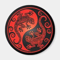 Red and Black Yin Yang Geckos