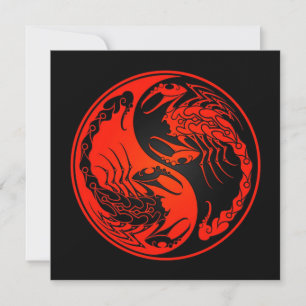 Red and Black Yin Yang Scorpions