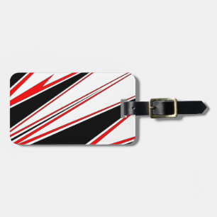 Red and Black zig-zag Design från AOM Bagagebricka