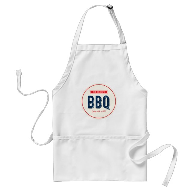 Red and Blue BBQ Apron Förkläde (Framsidan)