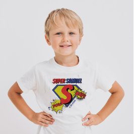 Red and Blue Birthday Boy Toppen Hero-födelsedag T Shirt