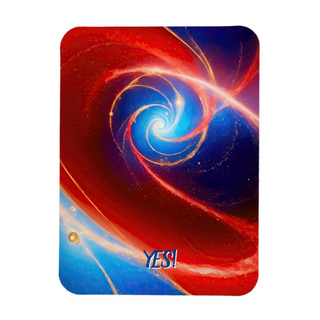 Red and Blue Cosmic Spiral Magnet (Vertikal)