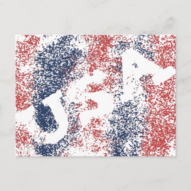 Red and Blue Crystals USA Vykort (Framsida)