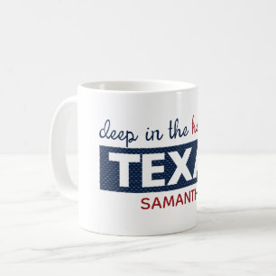 Red and Blue Deep in the Heart of Texas Kaffemugg