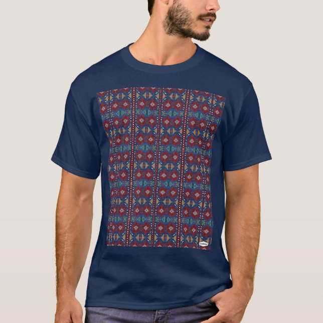 Red and Blue Inspired Design T-Shirt HAMbWG (Framsida)