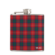 Red and Blue Klan Chisholm Tartan Monogram