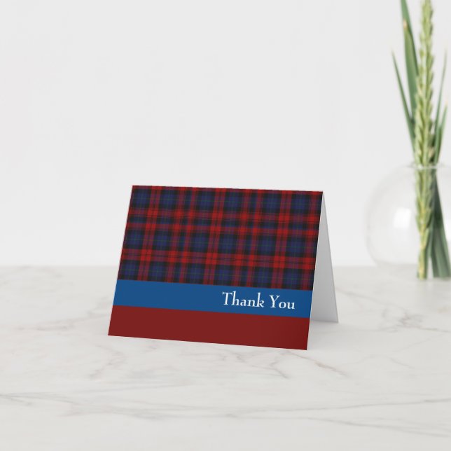 Red and Blue Klan MacLachlan - tackkort (Framsida)
