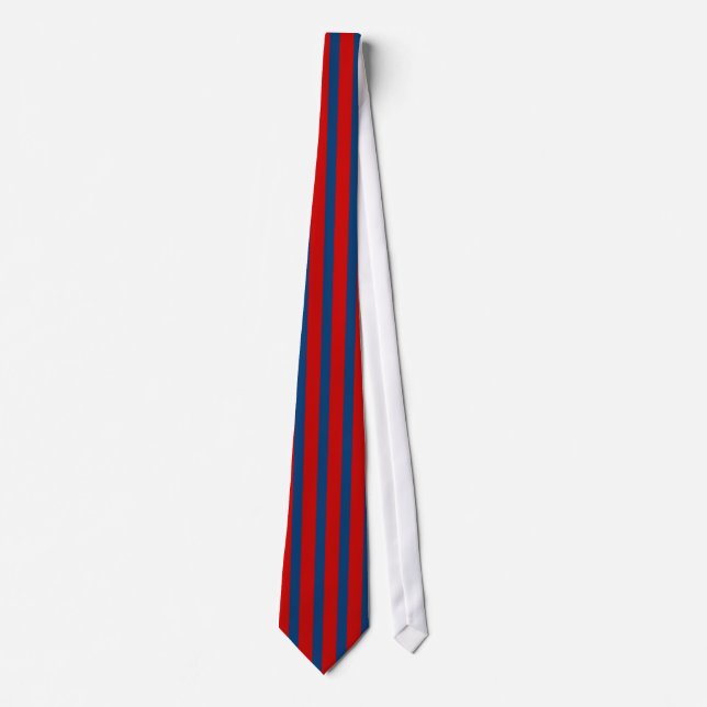 Red and Blue Lodrät Rand Tie Slips (Framsida)