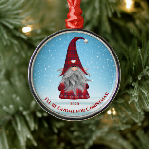 Red and Blue Play Gnome - Gnome för jul Julgransprydnad Metall