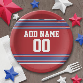 Red and Blue Sports Jersey Födelsedagsfest