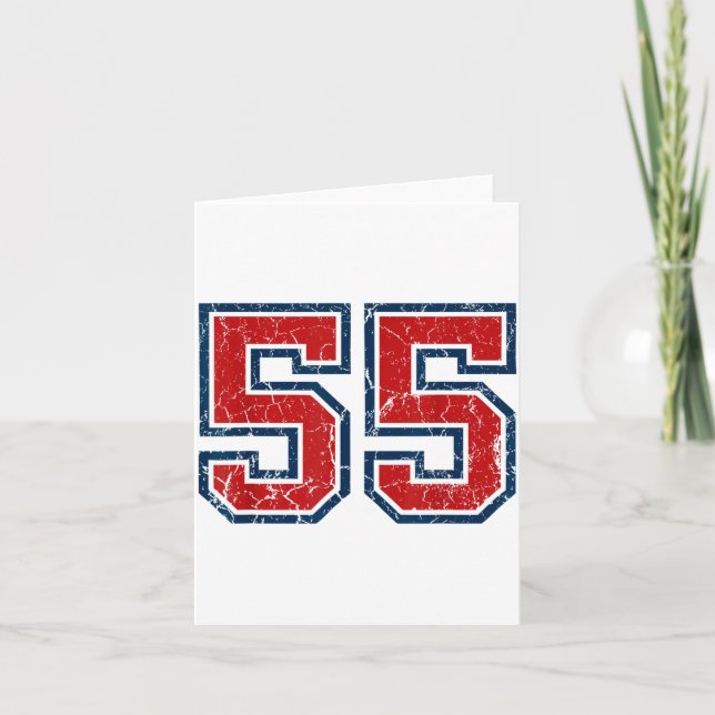 Red And Blue Srts Number 55 Jersey Uniform Player  Kort (Framsida)