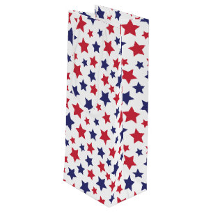 Red and Blue Stars, 4:e juli, vit bakgrund