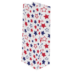 Red and Blue Stars, 4:e juli, vit bakgrund