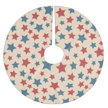 Red and Blue Stars, 4th of July, Beige Background