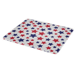 Red and Blue Stars, 4th of July, White Background