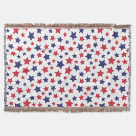 Red and Blue Stars, 4th of July, White Background Filt