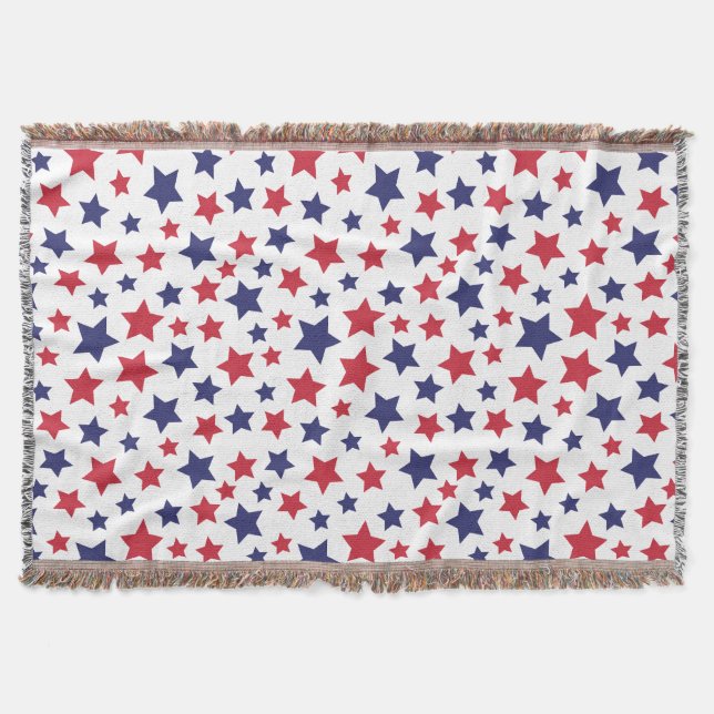 Red and Blue Stars, 4th of July, White Background Filt (Framsidan)