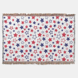 Red and Blue Stars, 4th of July, White Background Filt