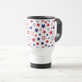 Red and Blue Stars, 4th of July, White Background Resemugg