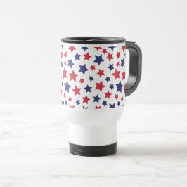 Red and Blue Stars, 4th of July, White Background Resemugg