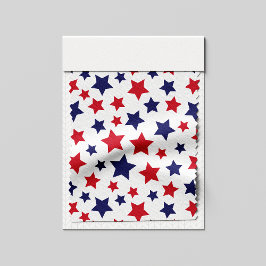 Red and Blue Stars, 4th of July, White Background Tyg