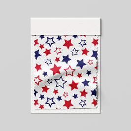 Red and Blue Stars, 4th of July, White Background Tyg