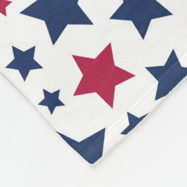 Red and Blue Stars - American flagga mönster Fleecefilt