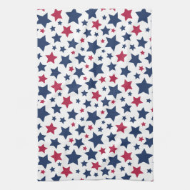 Red and Blue Stars - American flagga mönster Kökshandduk