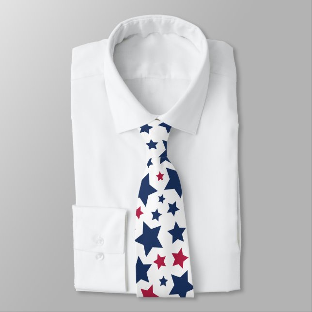 Red and Blue Stars - American flagga mönster Slips (Bunden)