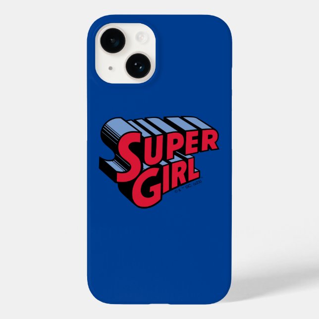 Red and Blue Supergirl Stacks Namn Logotyp (Baksida)